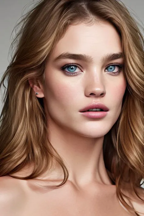 (close-up:1.0) photo of (CR-NataliaVodianova-frankyfrank2k:0.9) as (young:1.0) woman, (oiled skin:1.0), (tilted angle shot:1.0),
(8k uhd:1.0), (best quality:1.0), (masterpiece:1.0), (sharp focus:1.0), (basic grey backdrop:1.0),