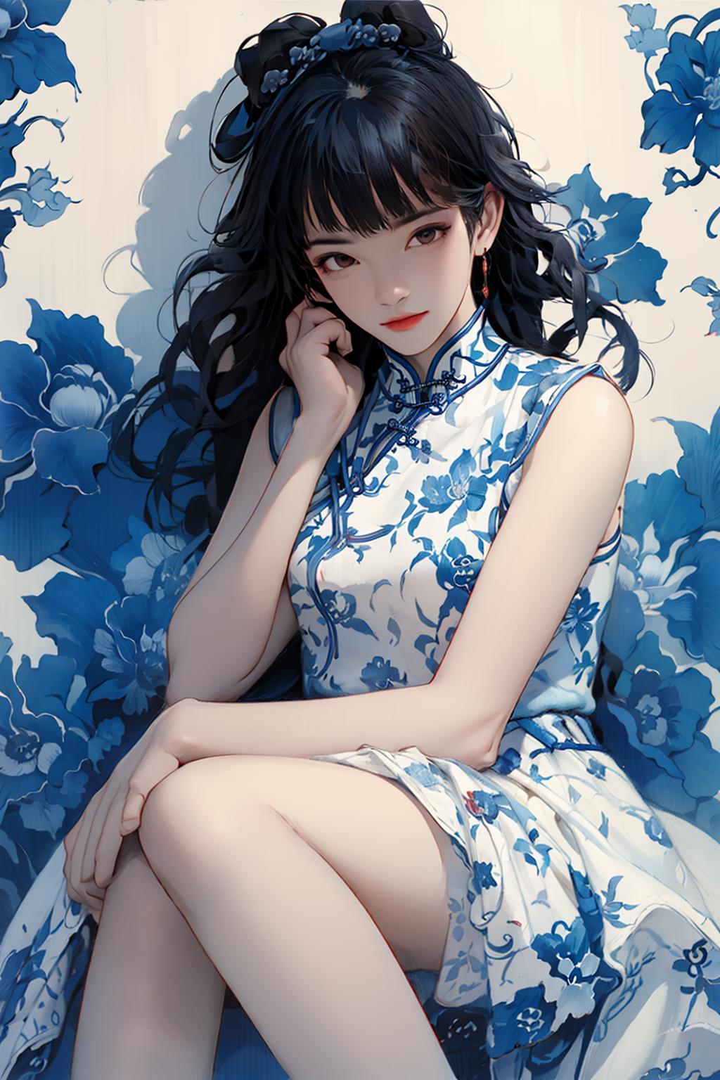 青花 blue-and-white | Chinese ornament v1.0