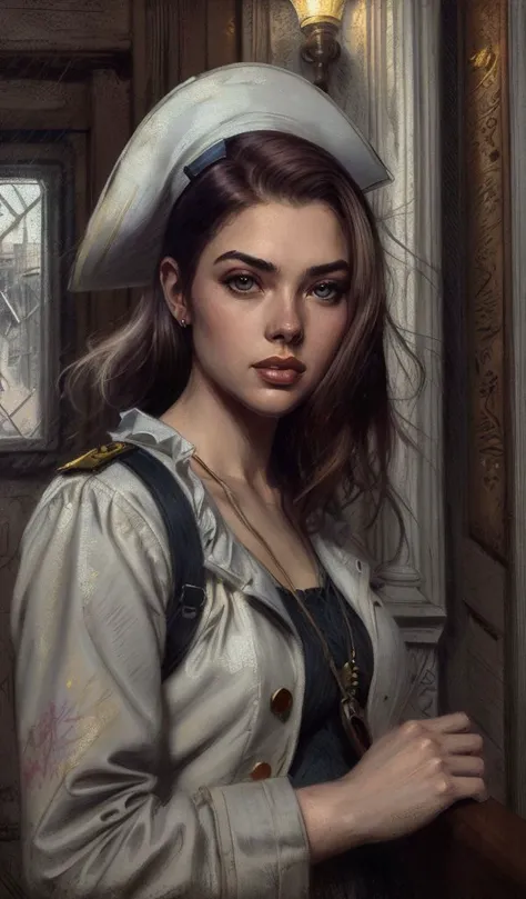 <lora:zorn_resize:1> AZrn, one ship captain with the glasses, highly detailed linework reminiscent of Carne Griffiths, imbued with Wadim Kashim's bold color and texture, light and airy as Carl Larsson's compositions, old ship, black sails, pirate, captain, hat, white hair, wind, sea, motion, wind, heavy rain, featuring Pascal Blanche-style hyper-realistic characters, pastel, elegance, dramatic lighting, expressive camera angle, matte, concept art,( masterpiece:1.3),