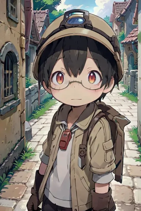 <lora:shiggysdxl-000030:0.6>
10 year boy named mia_shiggy standing in a beautiful village,
he is wearing a red whistle around his neck,
adorabel boy, cute face, details sky, handsome, young, juvenile,
he has black hair, and he has red gradient eyes, brown helmet, gloves, hat, closed mouth, glasses, black gloves, helmet, glasses, brown jacket,
multiple details, eyeshadow, sfw, faint smile
hyper-detailed, hyper-detailed face, draw it in the style of Made in Abyss
The soft lighting and detailed surroundings create an immersive environment where imagination runs wild
high quality visuals, dim Lighting, sharply focused, octane render, 8k UHD