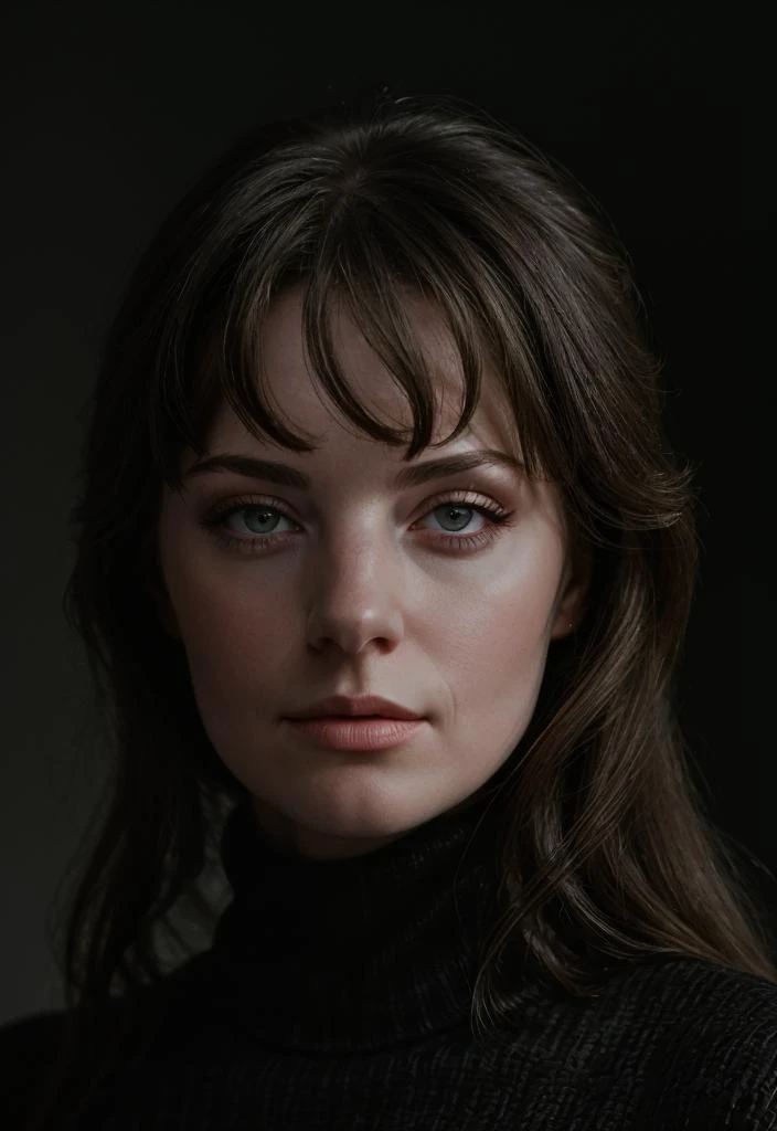 masterpiece, stunning portrait photo of  (erwx woman:1.0)  <lora:Erica_Durance_erwx womanV3:1> wearing a black turtleneck, epic character composition, by ilya kuvshinov, alessio albi, nina masic, sharp focus, natural lighting, subsurface scattering, f2, 35mm, film grain,