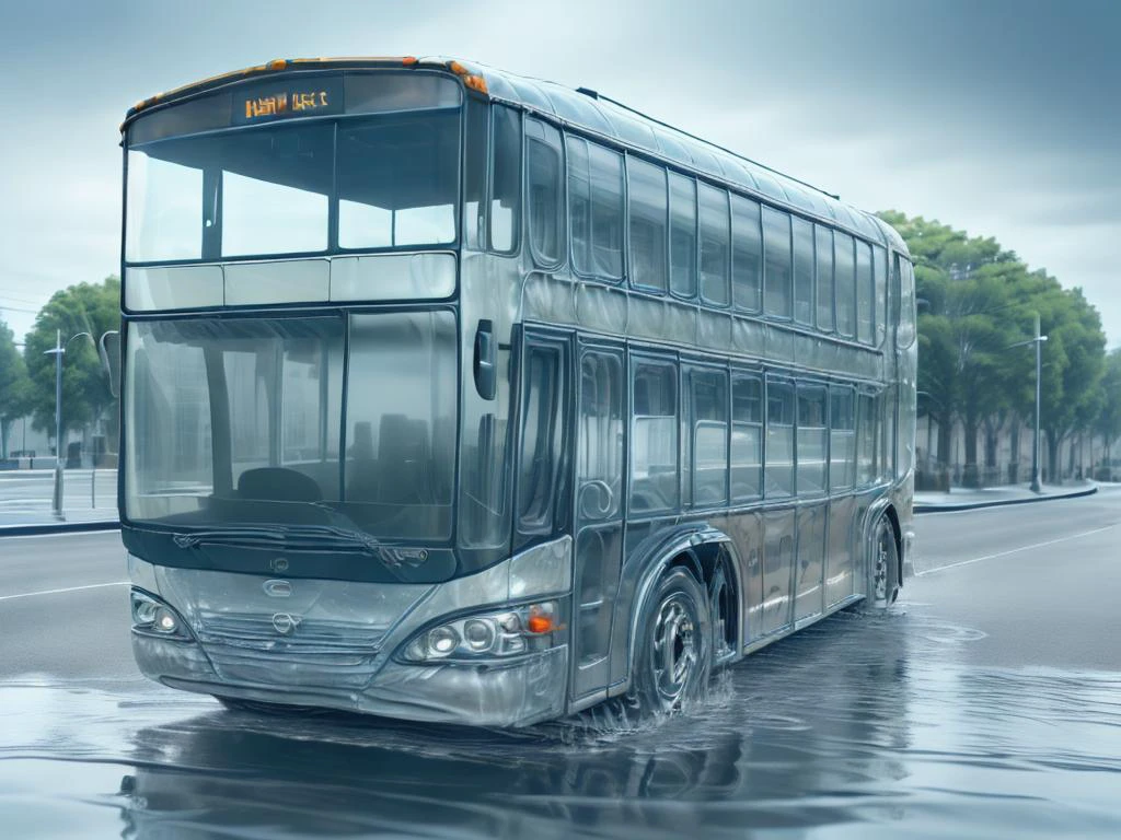bus onb a street, detailed, <lyco:DonMw4ter:0.7>