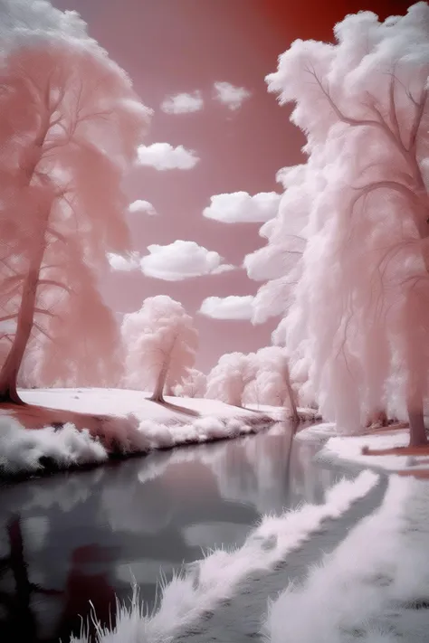 <lora:Infrared Photos:1>Infrared Photos - a beautiful landscape in the style of an infrared photography