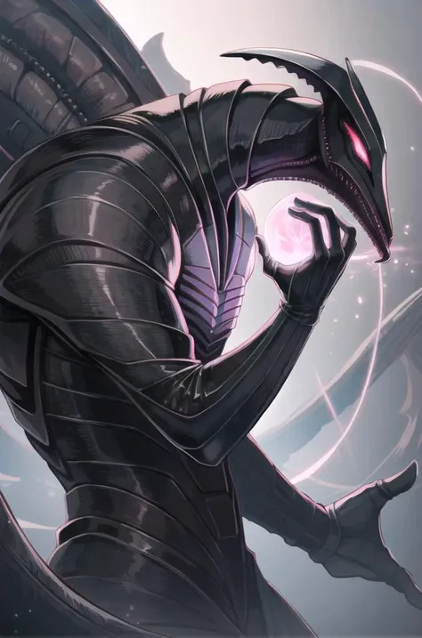 <lora:alien3:1> concept art of BIGBADEJO ALIEN_MONSTER, xenomorph by giger, bigbadejo alien_monster , cowboy shot, masterpiece, best quality, highly detailed, perfect fingers, clean lines, upper body, good hands, good fingers, good eyes, looking straight, hd, 8k, trending, professional, symmetrical, hires, <lora:runemagic:0.4> Rune_Magic, Magic, Power