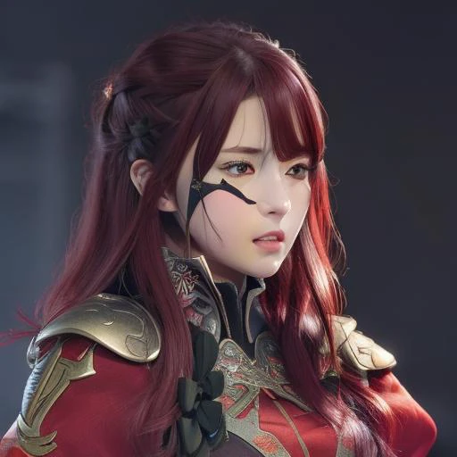 <lora:jingke:1>
(((masterpiece))),best quality, illustration,
(beautiful detailed girl),beautiful detailed glow,
(beautiful detailed eyes), eyepatch,
midriff,{{{half closed eyes}}},,big forhead,blank stare,
assassin, holding weapon, holding dagger, red hair,
{{{{{{detailed cute anime face}}}}}},(((masterpiece))),