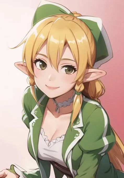<lora:Leafa:0.8>, Leafa, smile, portrait,, (seductive, alluring, charming:1.3), beautiful, (highly detailed, high quality:1.3)
