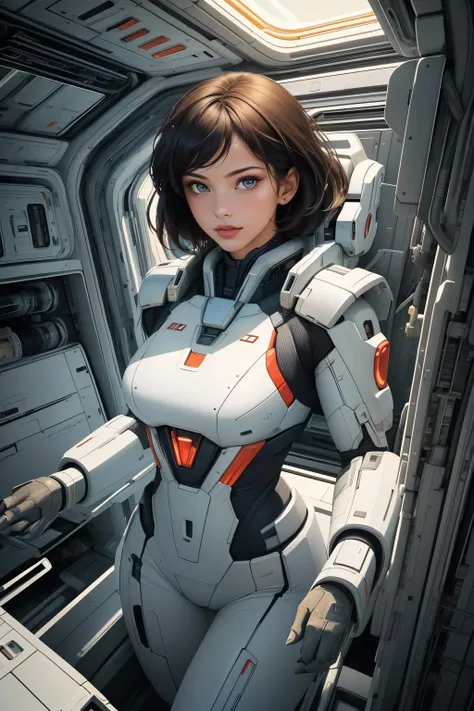 (masterpiece, top quality, best quality, official art, beautiful and aesthetic),1 girl in a retro spacecraft,<lora:spacecraft-000002:0.7>,