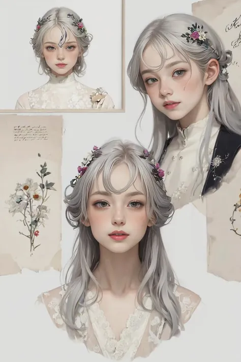 realistic, (best quality, masterpiece:1.3),1girl, solo,Design an image featuring beautiful calligraphy, with expressive lettering, elegant flourishes, and a sense of craftsmanship and skill.
silver hair,bright pupils, long hair, expressionless,
<lora:womeihuole_v1.0:0.7>