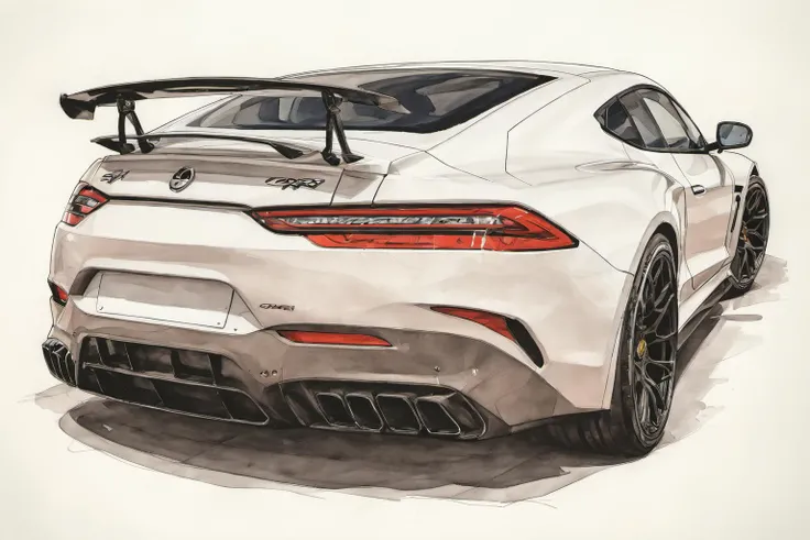 marker rendering of a car, concept art, sporty, fast, sleek, sexy, aggressive, high performance, colorful, marker, crisp lines, sketch, illustration, illustrative, marker drawing, expressive strokes, graphic, sharp, crisp, in-focus, uncropped, high-quality  <lora:MercedesAGTGTCoupe:1.2>