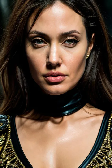 (1 One Girl:1.5), Angelina Jolie, instagram diva, (Ultra-high detail skin:1.2), Glossy leather,