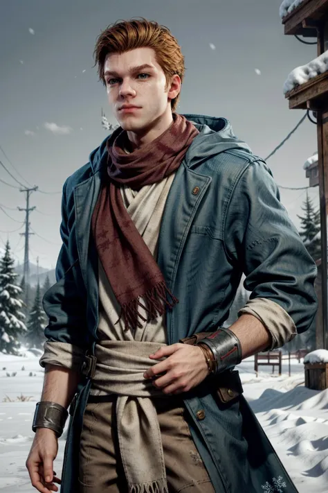 (masterpiece, best quality) <lora:epi_noiseoffset2:1> <lora:add_detail:0.8> <lora:CalKestisSW:0.8>
1boy, CalKestisSW, solo, in a winter wonderland, winter clothes, scarf,