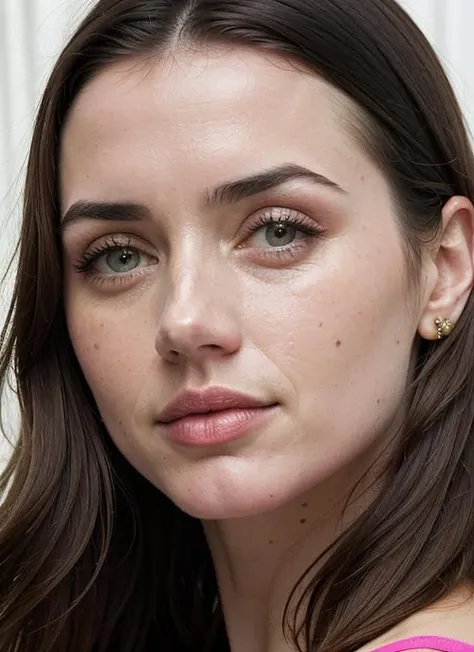 close up portrait of sks woman , by Flora Borsi, style by Flora Borsi, bold, bright colours, ((Flora Borsi)), by Ansel Adams, <lora:lora-small-ana-de-armas-v1:1>
