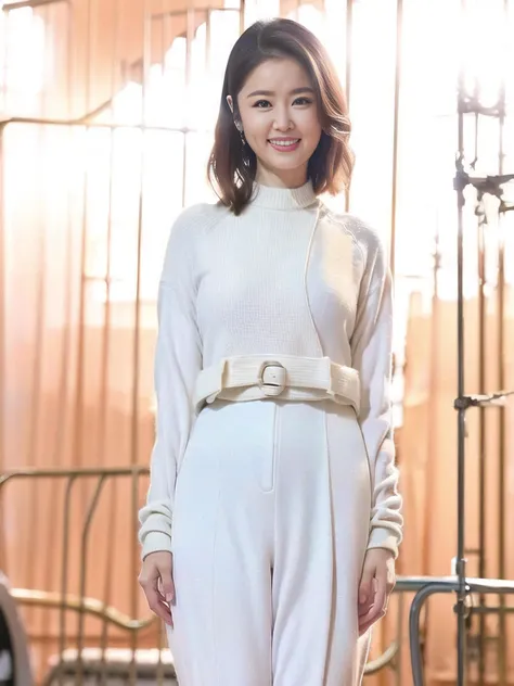 1girl, woman, beautiful face,full body, white suit, smile,
(8k, RAW photo, highest quality, masterpiece), High detail RAW color photo professional photo, (realistic, photorealism:1.5), (highest quality), (best shadow), (best illustration), ultra high resolution, highly detailed CG unified 8K wallpapers, naked, <lora:林心如:1> <lora:露乳装:1>