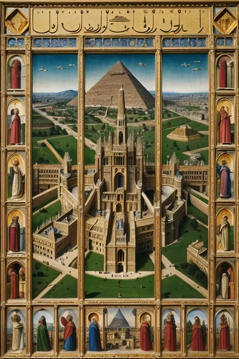 Great Pyramids at Giza, Egypt, desert, JanVanEyck