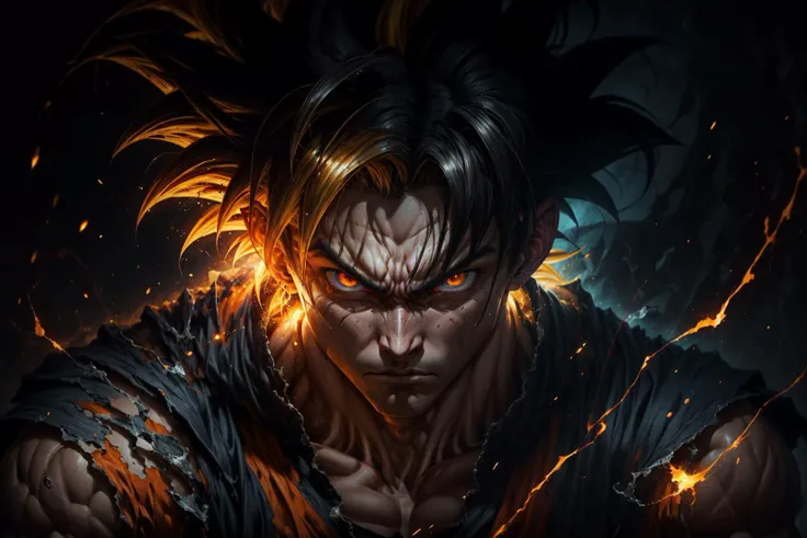 Create a detailed and hyper-realistic oil painting of Goku, the iconic warrior from the 'Dragon Ball' series, standing tall in his Super Saiyan transformation. Employ advanced oil painting techniques to achieve the utmost accuracy and beauty.
Position: Goku stands upright with his fists clenched at his sides, embodying the intensity of a warrior ready to fight.
Appearance: His long, golden-yellow hair is spiked up, reflecting the transformation to his Super Saiyan form. His eyes are stark white, filled with determination.
Aura: Surrounding Goku is a vibrant, yellow aura, symbolizing his immense power. This aura should be painted with layered glazes, allowing for depth and luminosity.
Electricity: Crackling around him are electric sparks. This should be captured with precise, fluid brushstrokes, creating a lifelike sense of movement and energy.
Facial Expression: His face is determined and focused, yet calm. The rendering of his facial features should be meticulous, capturing every nuance of his expression.
Musculature: Goku's muscular form should be depicted with careful attention to anatomical accuracy. Use a combination of glazing and impasto techniques to give the flesh a three-dimensional, tangible quality.
Clothing: He is dressed in his traditional orange fighting gi, torn and battle-worn. The fabric should be painted with finesse, capturing the play of light and shadow on the folds.
Background: Choose a simple, atmospheric background that does not distract from the central figure but complements and enhances the overall composition.
Techniques: Utilize a combination of techniques, such as layering, glazing, impasto, and scumbling, to achieve a rich and complex texture. The interplay of light and shadow should be carefully managed to convey a realistic three-dimensional effect.
Palette: Employ a carefully selected palette that complements Goku's Super Saiyan form, with golden yellows, deep shadows, and brilliant highlights.
The overall painting should not only depict Goku in his Super Saiyan form but also capture the essence of his character and the intensity of his power. It should be a masterpiece that any 'Dragon Ball' fan would instantly recognize and appreciate
<lora:LowRA:0.25>, <lora:NijiExpressV2:0.4>, <lora:add_detail:0.4>, <lora:epi_noiseoffset2:1>, <lora:more_details:0.2>