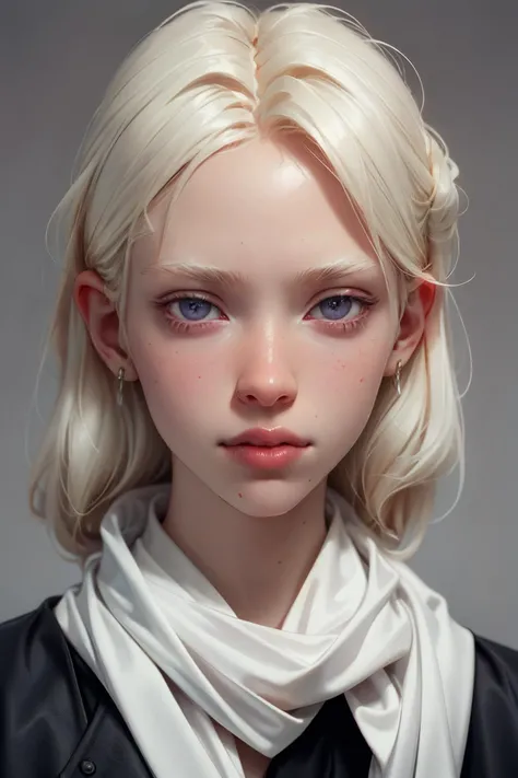 <lora:Albino:0.65> (close up face portrait:1.3), cinematic film still of Kodak Image of Albino (men 1boy:1.3), white, silver hair eyebrows eyelashes, pale skin, red eyes, kodak, harsh light and shadow, (best quality:1.1), (masterpiece:1.2), (realistic:1.2), (detailed:1.1), (highres, best quality:1.2),