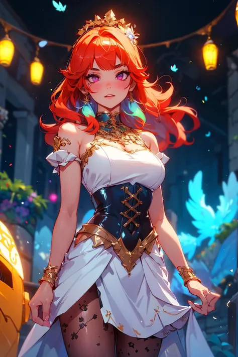 turtleneck, masterpiece, best quality, ((coronet)),((robe)), vaulted ceiling palace throneroom,choker,(tight laced corset),(((yellow sapphire)))theme, ((ornate white:1.3 latex met gala ballgown)), windswept amazing long white hair,4k,( bokeh),absurdres, Ed Blinkey, Atey Ghailan, Studio Ghibli, by Jeremy Mann, Greg Manchess, Antonio Moro, trending on ArtStation, trending on CGSociety, trending on deviantart, Intricate, High Detail, Sharp focus, dramatic, photorealistic painting art , Greg Rutkowski, pubic tattoo,<lora:Tweak_Detail25:0.6> ,(concept art from ori and the blind forest), Theme_ArmaniCouture, <lora:Tweak_Colorful-V2:0.7>,dark magical girl, <lyco:Char_hl-Kiara_KW-tenchouORkaiserinORfreizeitmodeORkiaraustriaORkiarafree-LYCORIS:0.7>,tenchou