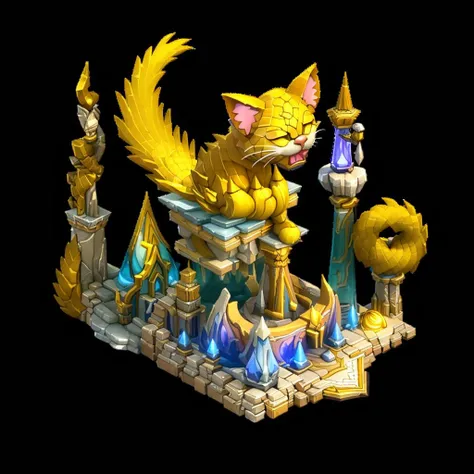 masterpiece, best quality,(gameiconinstitute, gameicon, Qbuild,cat),Game ICON,masterpiece, HDTransparent background,3D redering2D,Blendercycle,Volume light,No human,objectification,fantasy, masterpiece, best quality,