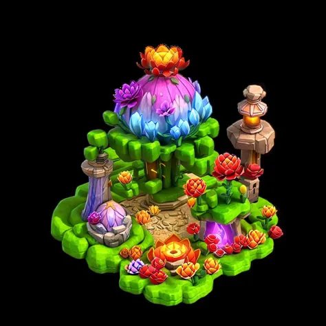 masterpiece, best quality,(gameiconinstitute, gameicon, flower,),Game ICON,masterpiece, HDTransparent background,3D redering2D,Blendercycle,Volume light,No human,objectification,fantasy, masterpiece, best quality,