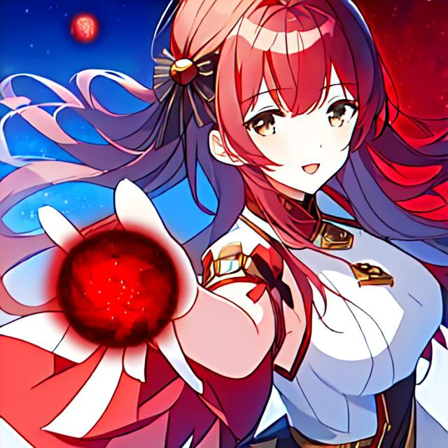 1girl, anime, solo, masterpiece, best wuality, 4k, <lora:PowerSphere-V1_0:1>, (pwrsphr magic, red sphere:1.3),