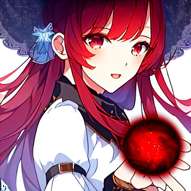 1girl, anime, solo, masterpiece, best wuality, 4k, <lora:PowerSphere-V1_0:1>, (pwrsphr magic, red sphere:1.3),