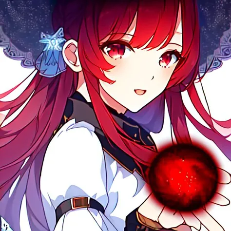 1girl, anime, solo, masterpiece, best wuality, 4k, <lora:PowerSphere-V1_0:1>, (pwrsphr magic, red sphere:1.3),