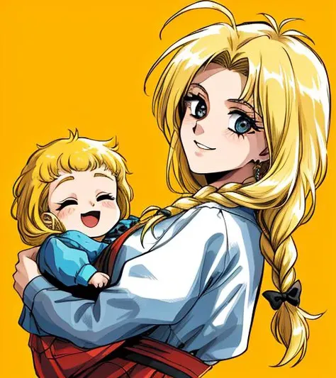 8k, 4k, (highres:1.1), best quality, (masterpiece:1.3), 1990s \\(style\\), retro artstyle, historical, background, portrait, face, front angle, human, female, 25 years old, fair skin, happy expression, blonde hair, braided hair, simple blouse, skirt, carrying a ,
<lora:pc98GalgameElfRetroSemi_v10:.6>