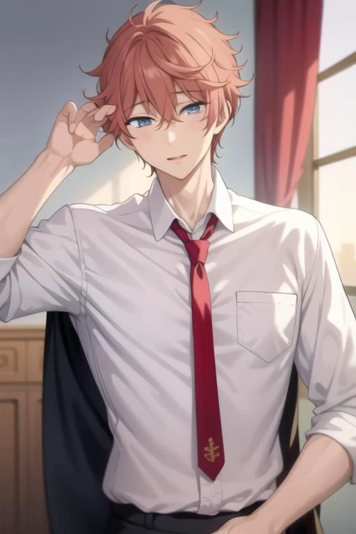 masterpiece, best quality, high quality, <lora:shigino_kisumi:0.70>, shigino_kisumi, 1boy, solo, male focus, upper body, looking at viewer