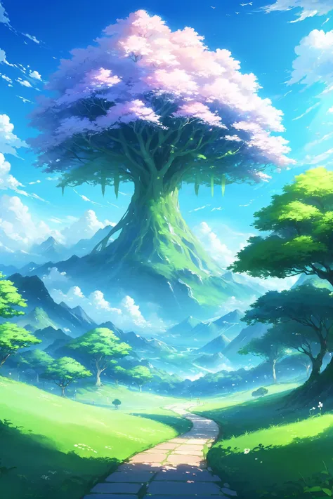 anime style digital painting, fantasy, fantasy, Temperate Grassland<lora:EnvyBetterHiresFixXL01:0:hr=1>