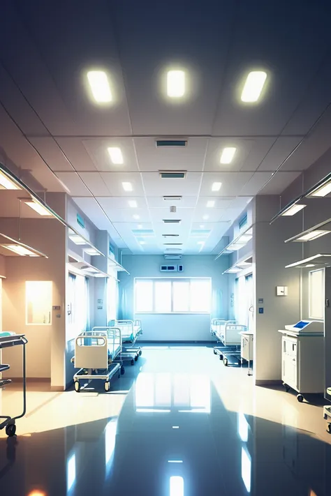 brightly lit interior, in a Sterile hospital<lora:EnvyDramaticLightingXL01:1>