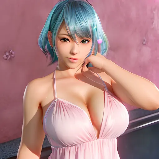 Masterpiece, best quality, Ultra-realistic, master artwork, illustrator, (photorealistic:1.4), photon mapping, physically-based rendering,
<lora:TamakiV1.02_chilloutmix-000002:0.9>, tamaki\(doa\), tamaki upper body, pink dress, pretty, mole, mole_under_eye, solo,