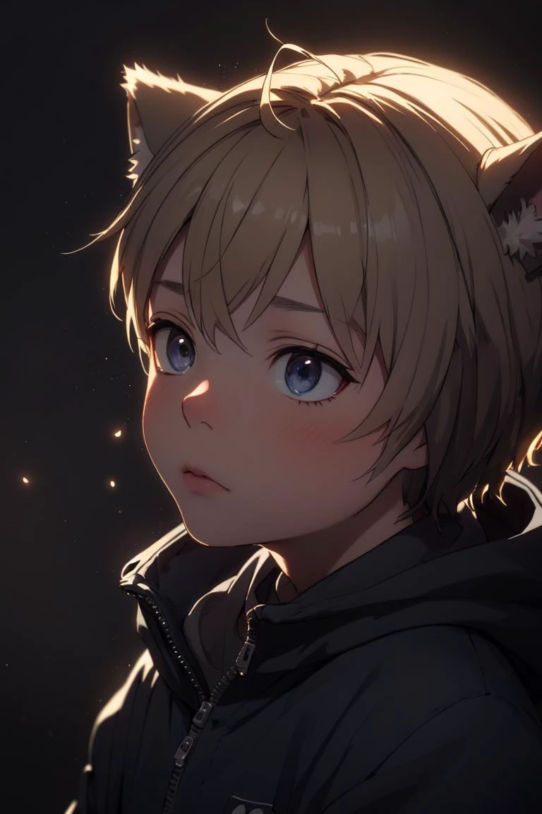, <lora:No_Human_Ears__Kemonomimi:1> animal_ears, (close up:0.6), cinematic, atmospheric, dust particles, chiaroscuro