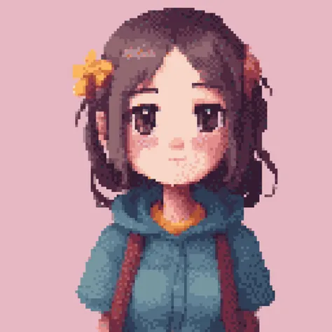 pixel art of a cute girl