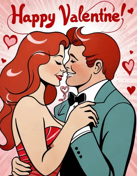 simple, simple one line <lora:simplex:1> romantic, Valentines Day,  a banner proclaiming "Happy Valentine's Day" all rendered in a playful
