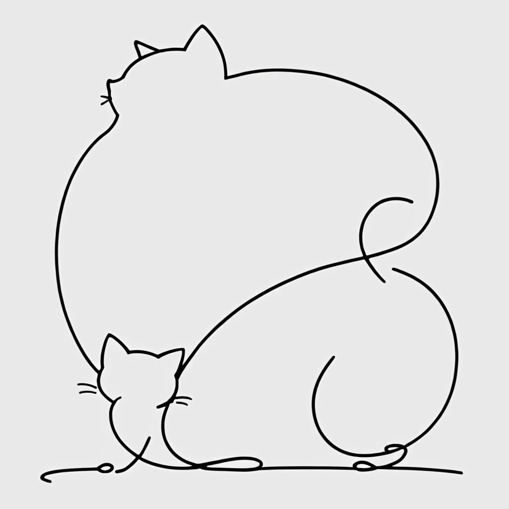 simplex simple Munchkin cat catch the mice one line <lora:simplex:0.99>