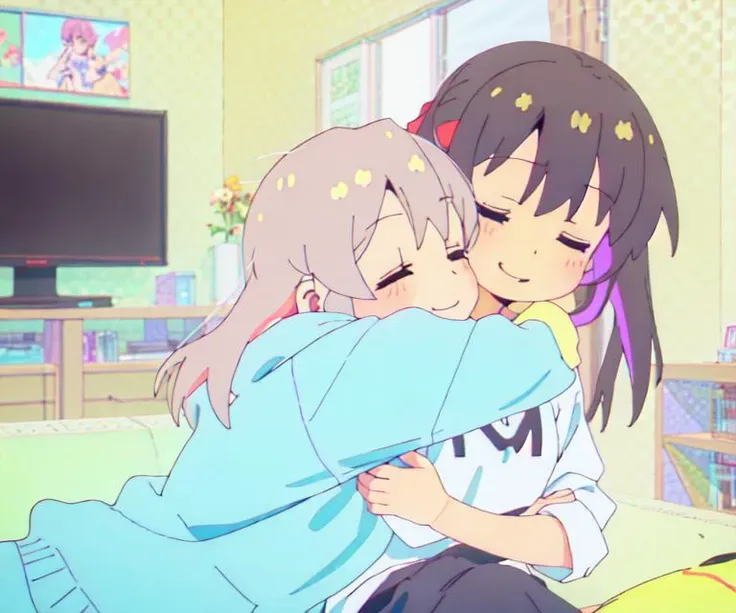 OyamaMihari;2girl,aniscreen,smile,upper_body,hugging together,indoors,living_room, ADDCOMM
OyamaMahiro;2girl,aniscreen,scared,upper_body,huging together,from side,indoors,living_room, ADDCOL
masterprice,best quality,illustration
<lyco:onimai-cs1-dim8-4-loha-step-30000:1>