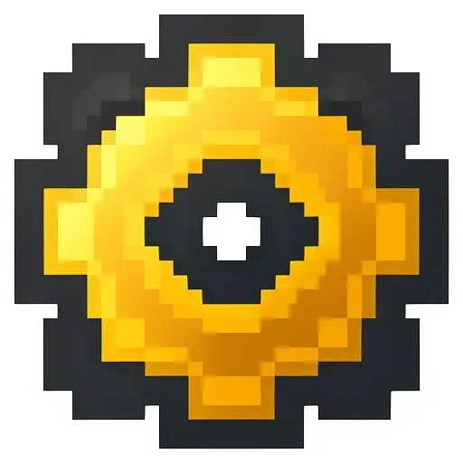 Gold Gear, carbon center, icon painting with a white background, casual game style, shading, minimalistic, <lora:GearV1:0.7>, <lora:PlixelSD15:0.6>,