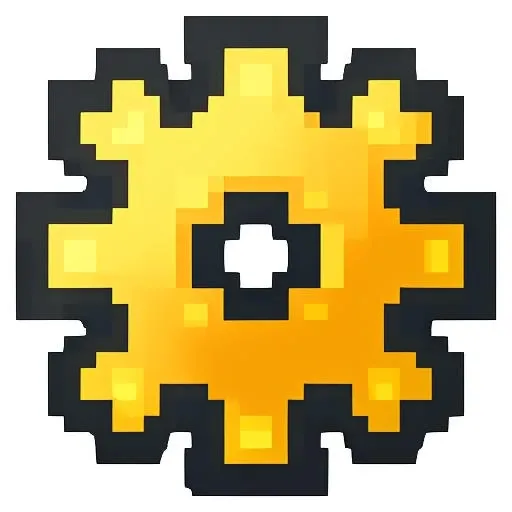 Gold Gear, carbon center, icon painting with a  white background, casual game style, shading, minimalistic, <lora:GearV1:0.7>,  <lora:PlixelSD15:0.6>,