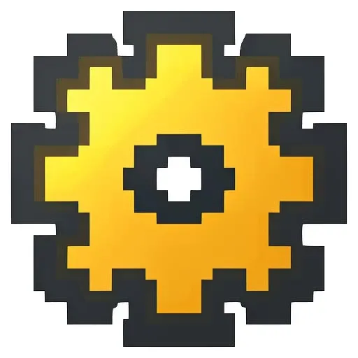 Gold Gear, carbon center, icon painting with a  white background, casual game style, shading, minimalistic,  <lora:GearV1:0.7>,  <lora:PlixelSD15:0.6>,