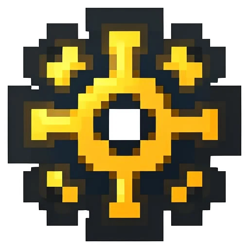 Gold Gear, carbon center, icon painting with a white background, casual game style, shading, minimalistic, <lora:GearV1:0.7>, <lora:PlixelSD15:0.6>,