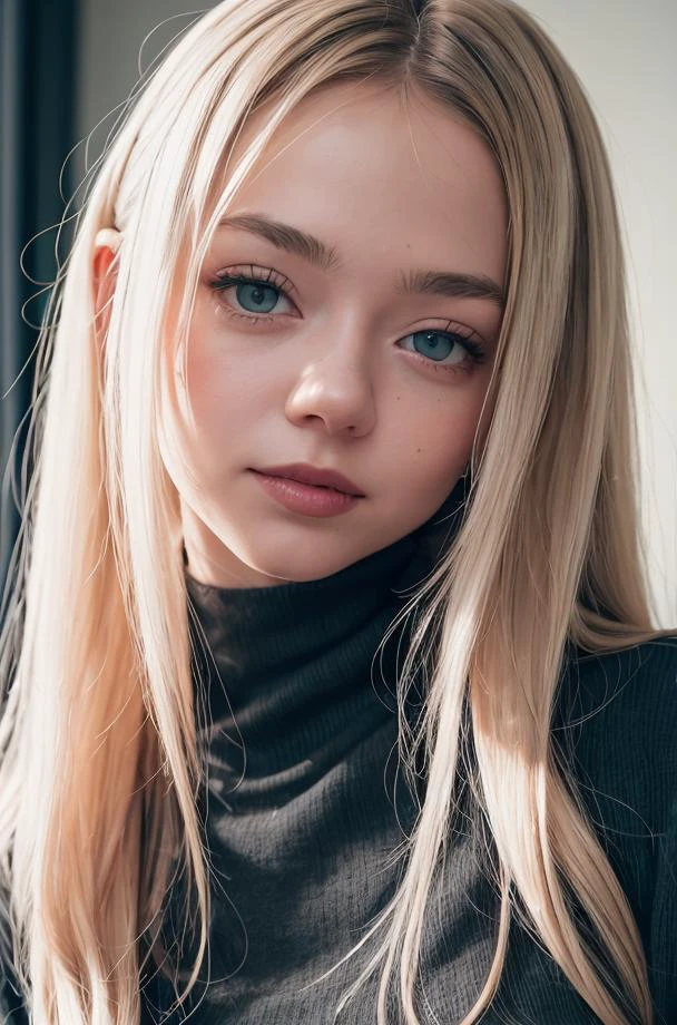 detailed and realistic portrait of beautiful (Alice01-100), sexy, 25yo, blonde_hair, blue_eyes, long_hair, closed_mouth, lips, smile, jewelry, wearing a black sweater turtleneck, looking_at_viewer, shot outside, soft natural lighting, portrait photography, magical photography, dramatic lighting, photo realism, ultra-detailed, intimate portrait composition, Leica 50mm, f1. 4, <lora:add_detail:0.2>