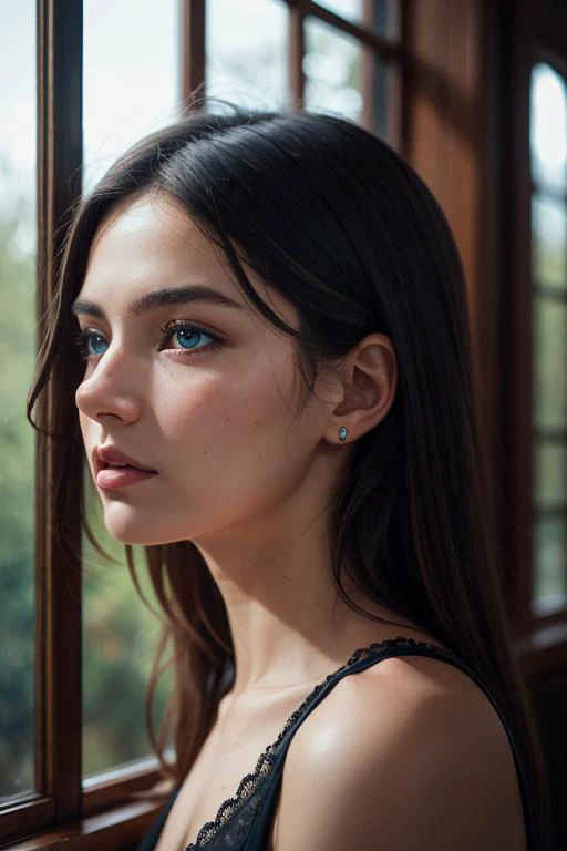 <lora:detailer:0.8> ,portrait of beautiful women, looking over spruce forest, moody portrait, striking features, beauty, intricate details, dramatic composition, tension, wispy hair, blue eyes, contrast, texture, realism, high-quality rendering, stunning art, high quality, film grain, Fujifilm XT3, detailed skin, (acne,freckled:0.6)
