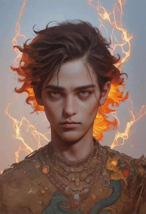 score_9, score_8_up, score_7_up, score_6_up, source_anime, realistic, intricate details, 1boy, young man, ceremonial fantasy attire, sun rays, flames in hand, brass, bronze, dynamic poses, swirling clouds, fiery hair, lightning sparks, ice crystals, rustic nature motif, iridescent, expressive face, <lora:1r3gl1XLP:0.4> 1r3gl1, trippy, <lora:ju1ch3XLP:0.2> ju1ch3 <lora:m3y3rXLP:0.2> m3y3r <lora:m03b1us:0.2> m03b1us