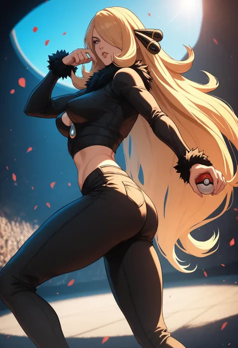 zPDXL, score_9, score_8_up, score_7_up, score_6_up, score_5_up, score_4_up
BREAK absurd res, detailed, outside, sunlight, stadium, crowd, audience
BREAK 1girl, cynthia \(pokémon\), blonde, long hair, action pose, holding pokeball
<lora:Caliginous_ponyXL_v10:1.0>