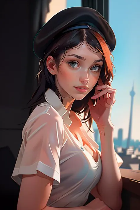 Merger_emad_oblivion,
in Paris wearing a (shirt:1.3) and (beret:1.2), france, (French:1.2), Paris, Eifel tower, scenic,
bokeh, f1.4, 40mm, photorealistic, raw, 8k, textured skin, skin pores, intricate details <lora:epi_noiseoffset2:1>, epiCRealism
