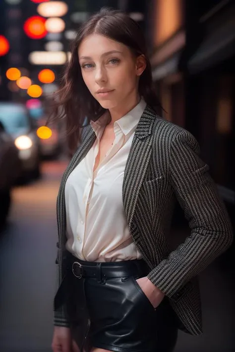 Merger_emad_oblivion,
walking down Hollywood boulevard, a busy street scene, public, bustling, crowds, wearing a skirt and blazer,
bokeh, f1.4, 40mm, photorealistic, raw, 8k, textured skin, skin pores, intricate details <lora:epi_noiseoffset2:1>, epiCRealism <lora:ClothingAdjuster3:-1.3>
