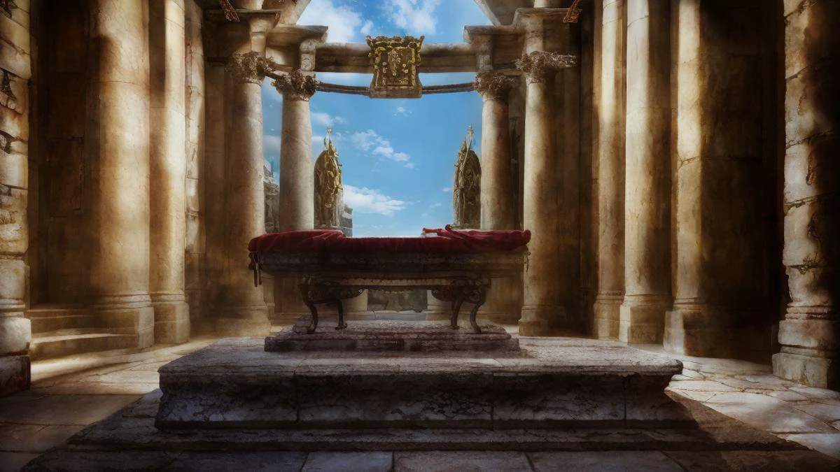 Masterwork Painting, Magnum Opus,
wideshot,
human body lying on altar stone slab, priest standing behind altar, priest holding ceremony,
<lora:Torture Rack:0.8> torturerack, operating table, stone table, straps, strapped, lying,
<lora:Sacrifice:0.75> sacrifice1, rough stone slab used as altar, bloodstained stone slab, chains and shackles hanging from stone slab, blood filled stone funel carved into stone slab, ,
highres, 8k, uhd, High Dynamic Range, tonemapping, crisp details, intricate details, fine details