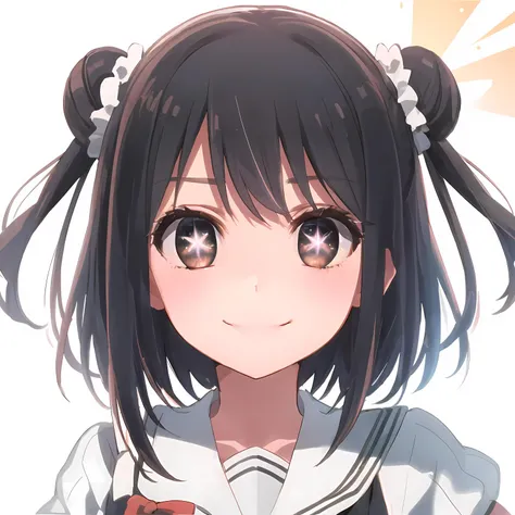 (detail eyes:1.4),(starpupil:1.6),(brown eyes:1.2),naka \(kancolle\),(brown hail:1),eye focus,looking at viewer, face to viewer, smile,