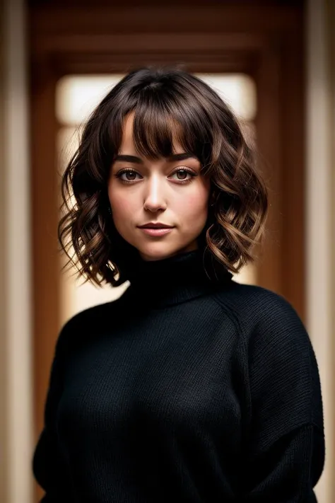 A stunning intricate full color portrait of a (m1l4n4v4yntrub:0.99), wearing a black pullover, happy, epic character composition,by ilya kuvshinov, alessio albi, nina masic,sharp focus, natural lighting, subsurface scattering, f2, 35mm, film grain, half body shot