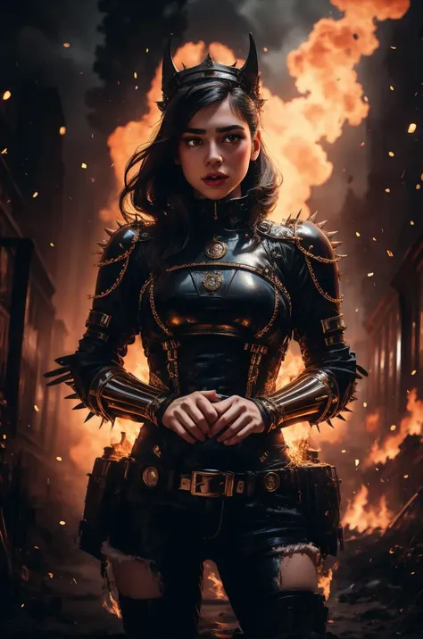 an awarded profesional photography of 1girl dualipa (pale white skin), beautiful ice blue eyes,) bald spiked hair titian with brodie helmet with bridal gauntlets jeans suggestive,she make fidgeting tassel in a in a charming apple orchard in the full bloom of spring , in winter Wes Anderson Twilight Lighting,(epic scene:1.3),ultradetialed character with perfect face,detailed skin,(ultrasharp:1.3),(masterpiece:1.1),best quality ,(photorealistic:1.2),ultrarealistic,realistic ultradetailed character,4k perfect quality,cowboy shot<lyco:GoodHands-beta2:1>Magnificent,Imperceptible detail,Intricately designed, <hypernet:sxzBloom_sxzBloom:0.6> hotify <lora:FIRE02:0.72> cinsidia